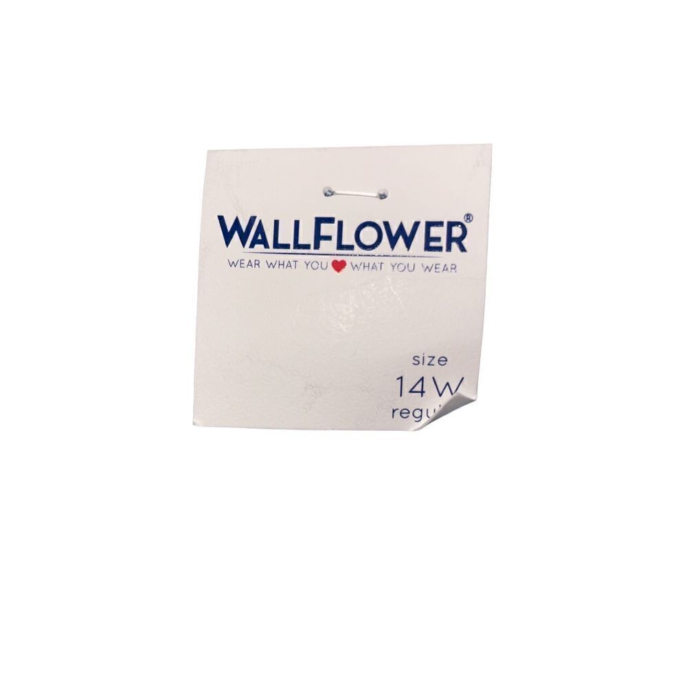 WallFlower The Skater Fit Wide-Leg Blue Distressed Medium Wash Jeans 14W Regular - Picture 3 of 4